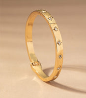 Rhinestone hinge bangle