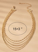 5 layer delicate chain necklace