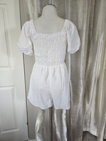 White bubble Romper