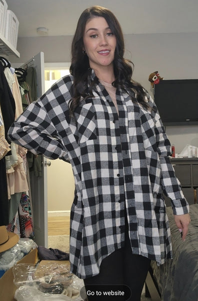 Oversized Flannel dress